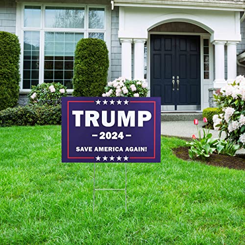 Trump 2024 Yard Sign: Save America Again!