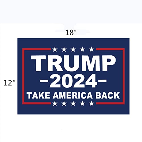 Trump 2024 Yard Sign - Double Sided 18x12 Inch