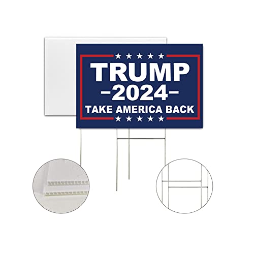 Trump 2024 Yard Sign - Double Sided 18x12 Inch