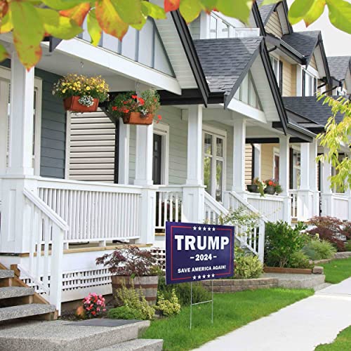 Trump 2024 Yard Sign: Save America Again!