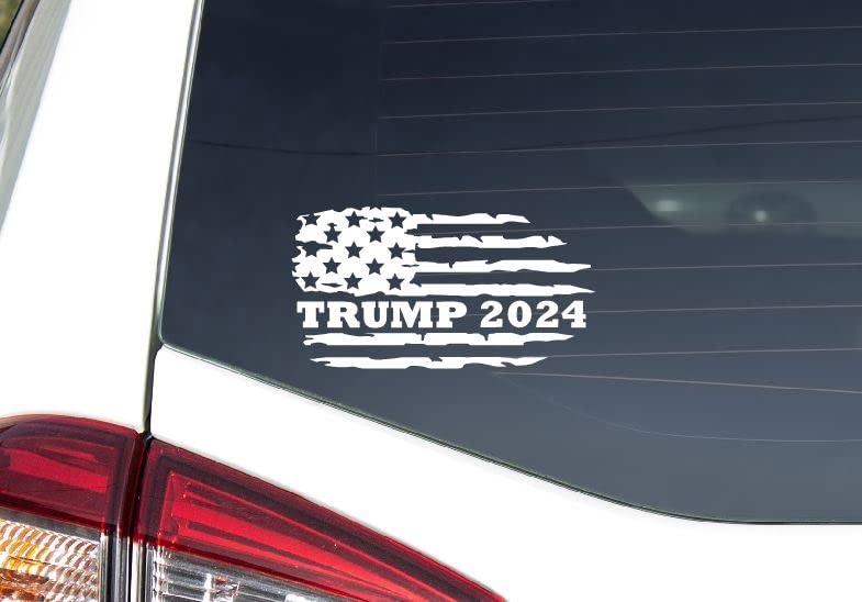 Trump 2024 Flag Vinyl Decal Sticker - Car, Window