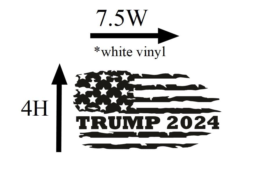 Trump 2024 Flag Vinyl Decal Sticker - Car, Window