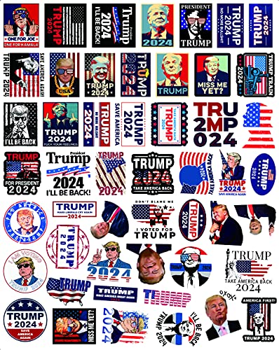 Trump 2024 Stickers: 100-Pack, Large Size, Versatile Application