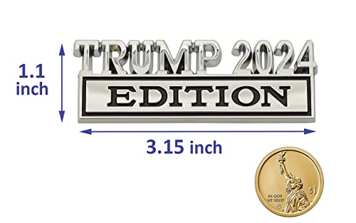 Trump 2024 Emblem: Metal Decal for Universal Vehicles