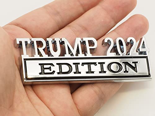 Trump 2024 Emblem: Metal Decal for Universal Vehicles