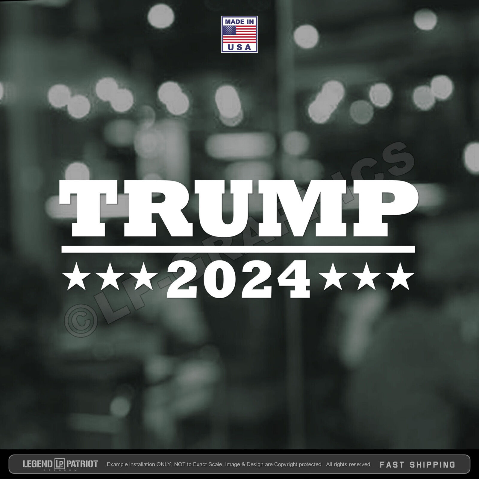 Trump 2024 Decal: Ultra MAGA USA Window Sticker