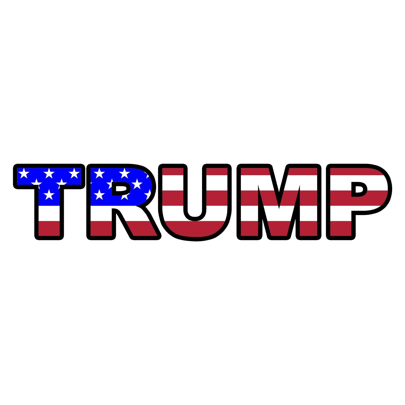 Trump 2024 MAGA Sticker: American Flag Car Decal