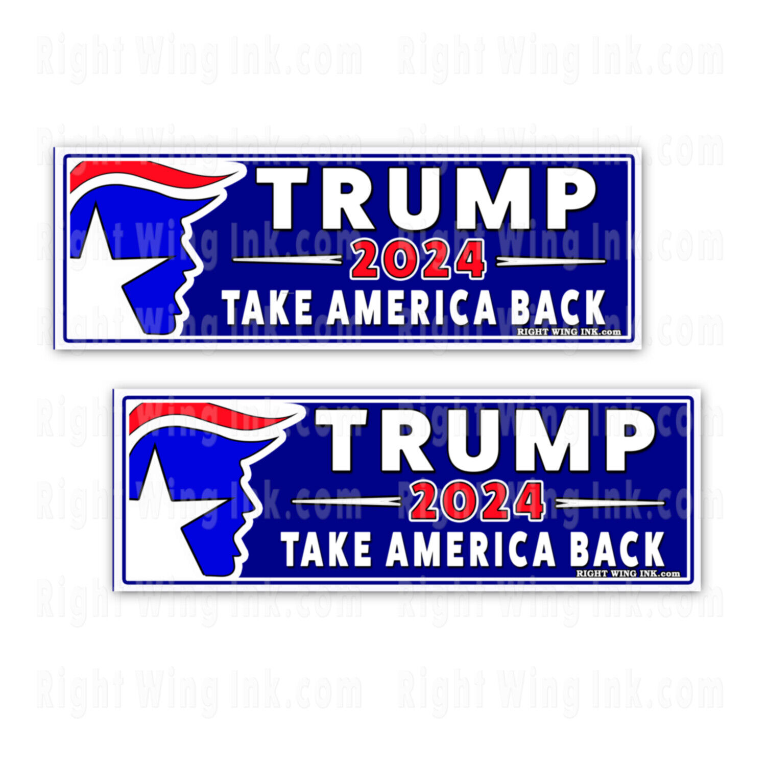 Trump 2024: 10x Take America Back Stickers, 9" Wide (10 pack)
