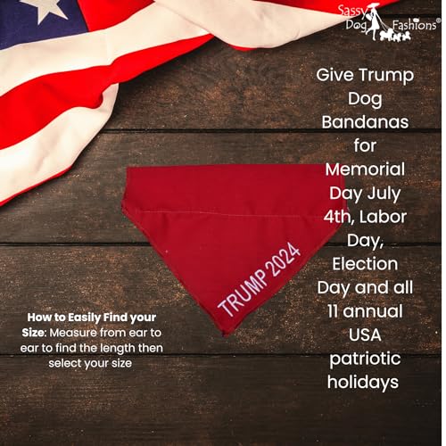 TRUMP 2024 Dog/Cat Bandana: Over-the-Collar MAGA Scarf