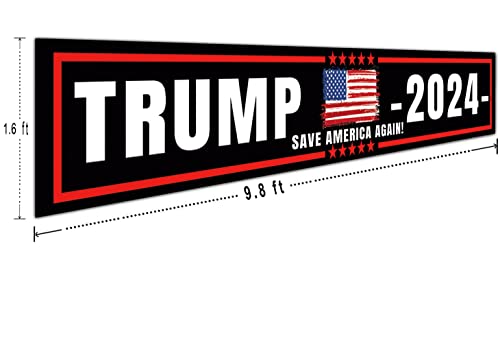 Trump 2024 Save America Flag - 9.8 X 1.6 FT