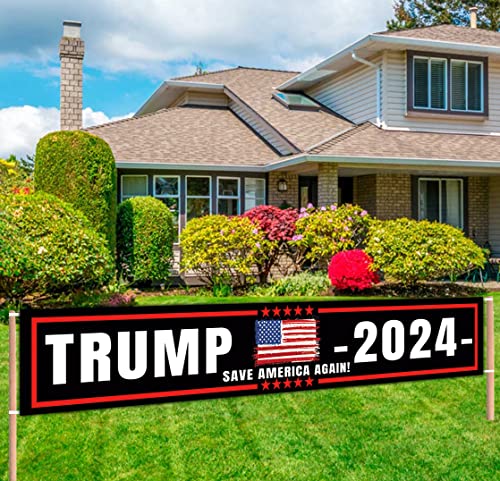 Trump 2024 Save America Flag - 9.8 X 1.6 FT