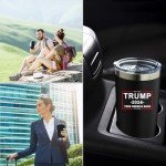 Trump 2024: Patriotic Insulated Tumbler with Lid & Straw