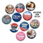 25 Assorted Designs Trump 2024 Buttons - 2.25