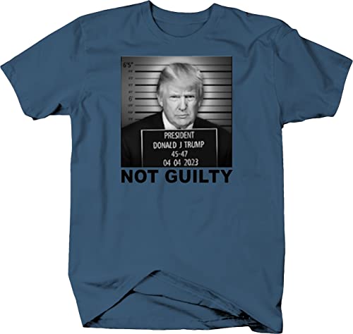 NOT Guilty Trump 2024 MAGA Support Shirt XLarge Blue