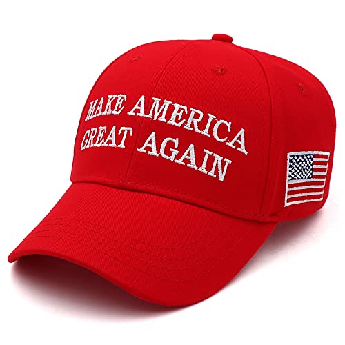 Trump 2024 MAGA Hat: Embroidered Red Baseball Cap