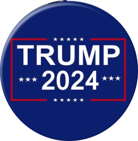 Trump 2024: Set of 8 Buttons – Red, White, Blue