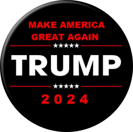 Trump 2024: Set of 8 Buttons – Red, White, Blue