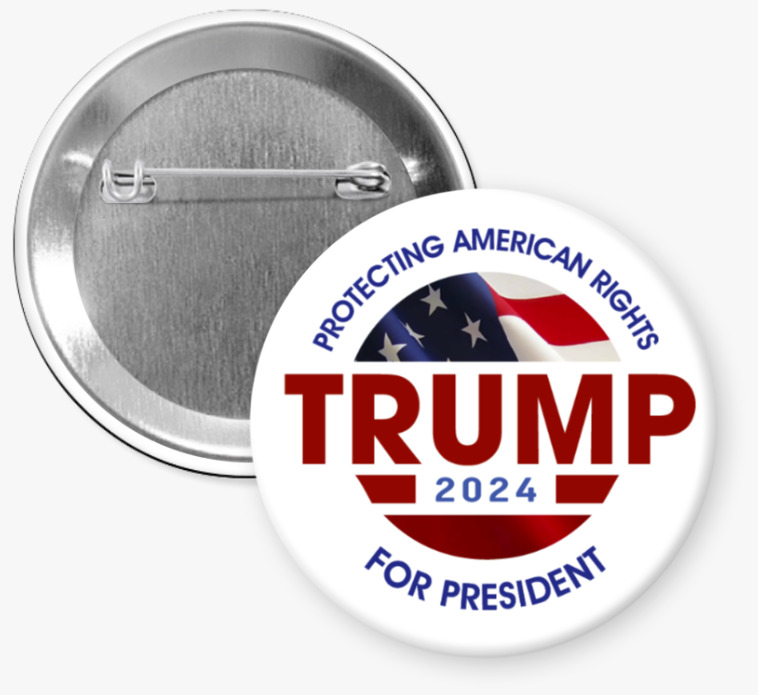 8-Pack Trump 2024 Buttons - SAVE AMERICA Pins