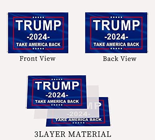 Double-Sided Trump 2024 Flag for Patriotism