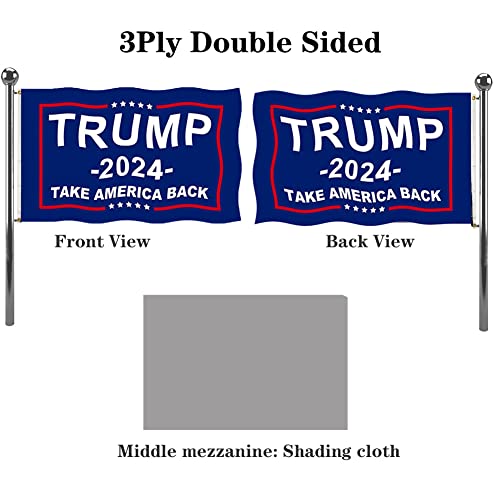 TAB Trump 2024 Double Sided Flag 3x5
