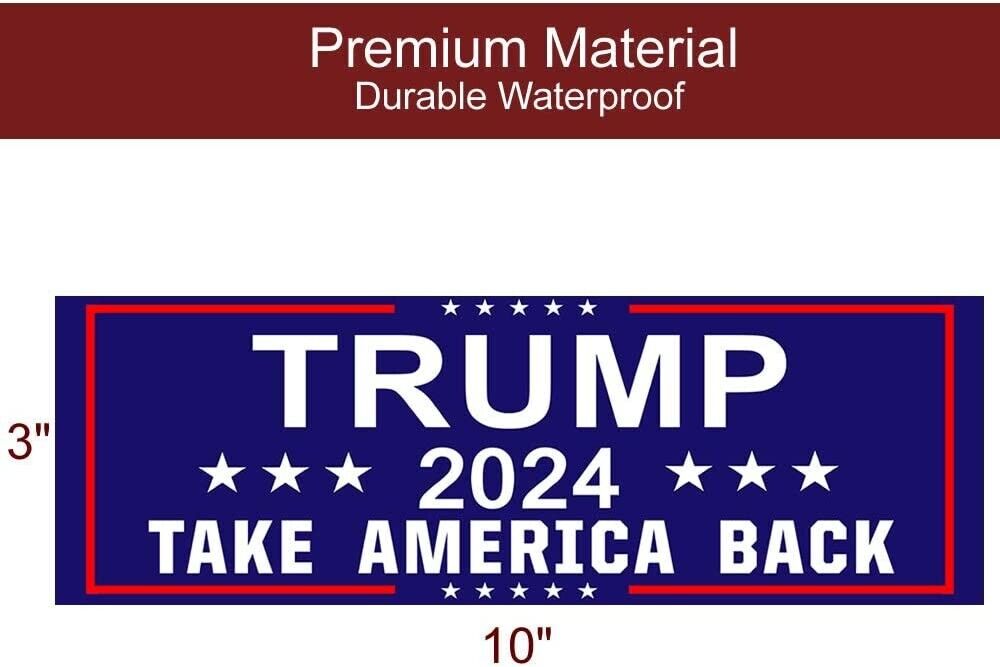 Trump 2024: 10pcs Bumper Sticker Set - Take Back America!