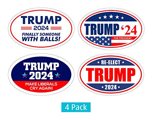 Trump 2024 Oval Magnet Pack - Variety of 4