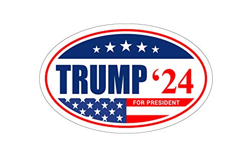 Show Your Support with Trump 2024 Oval Magnet Pack!