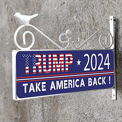 Trump 2024 Car Magnet Stickers: Reflective, Patriotic, Waterproof (4-Pack)