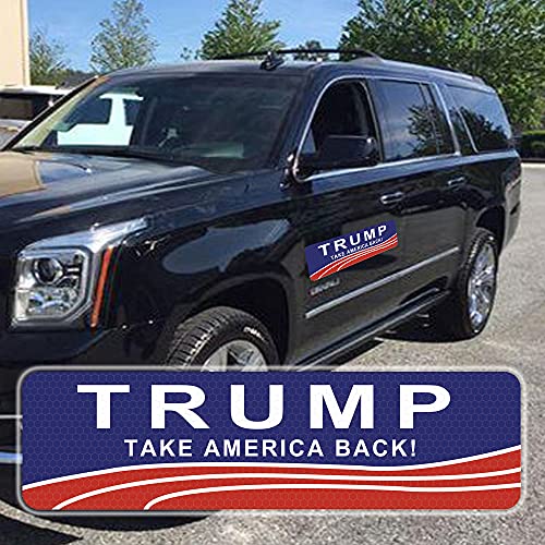 Trump 2024 Car Magnet Stickers: Reflective, Patriotic, Waterproof (4-Pack)
