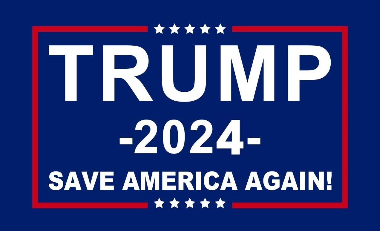 Trump 2024 Die Cut Glossy Fridge Magnet: Save America!