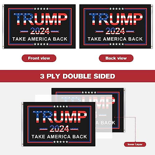 Trump 2024 Flag - Double Sided 3x5