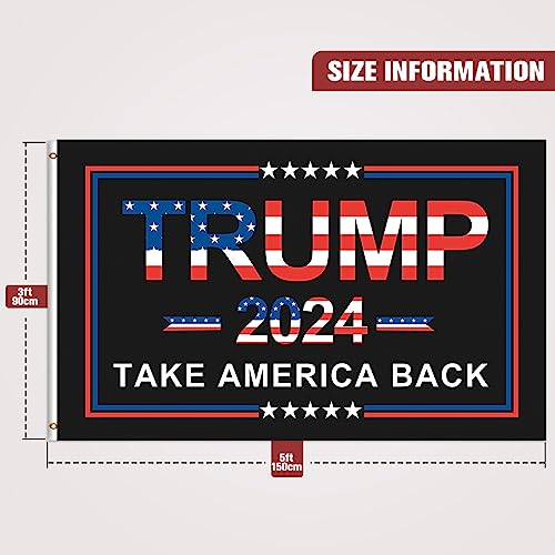 Trump 2024 Flag - Double Sided 3x5
