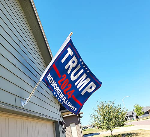 Trump 2024 Flag: No More Bullshit, Keep America Great