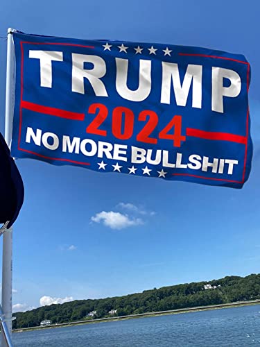 Trump 2024 Flag: No More Bullshit, Keep America Great
