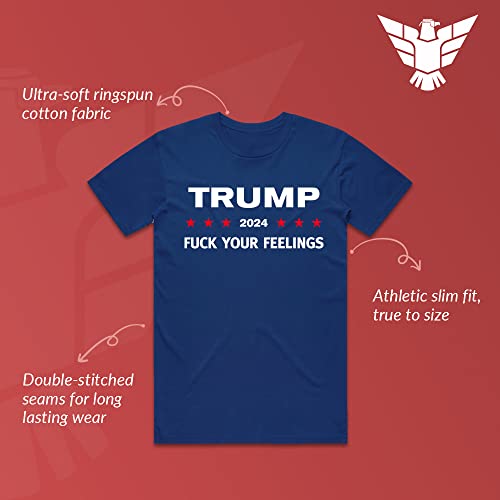 Trump 2024 Funny MAGA T-Shirt, Large, Navy