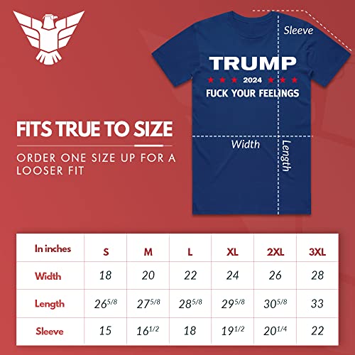 Trump 2024 Funny MAGA T-Shirt, Large, Navy