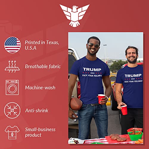 Trump 2024 Funny MAGA T-Shirt, Large, Navy
