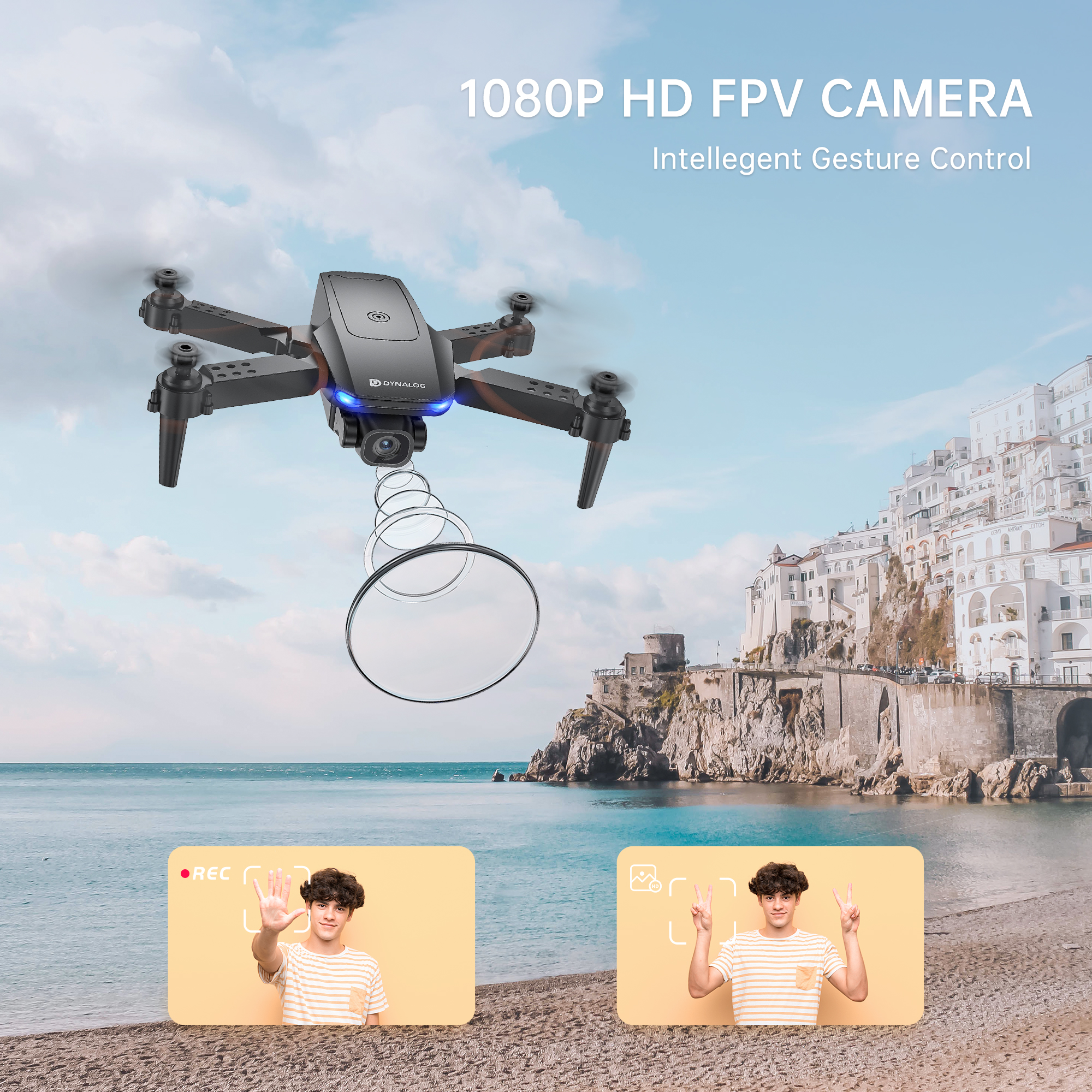 Dynalog Mini Quadcopter with 1080P Camera and Voice Control