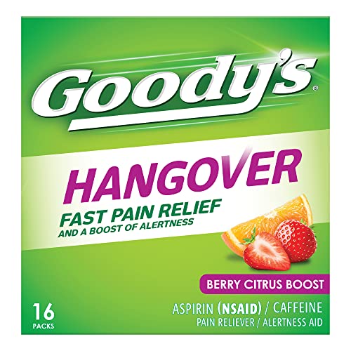 Hangover Relief Powders, Berry Citrus Dissolve Packs, 16-pk