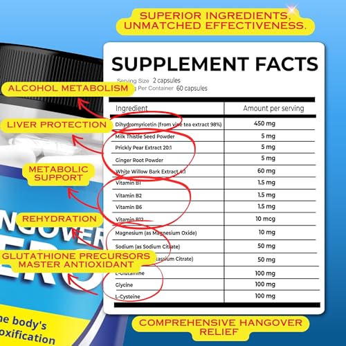 Ultimate Hangover Cure: 12-in-1 Formula for Optimal Recovery