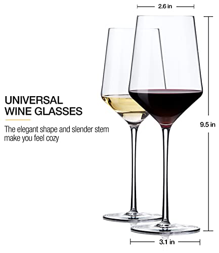 Modern Crystal White Wine Glasses (Set of 4)
