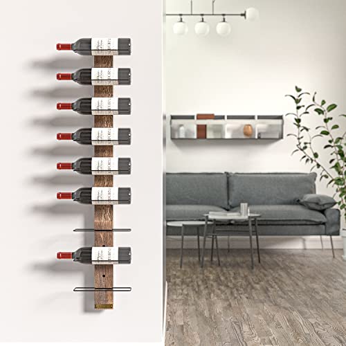 Rustic Wood Wine Rack for 9 Bottles