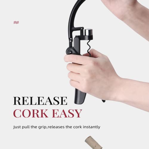 Vertical Lever Wine Opener with Foil Cutter