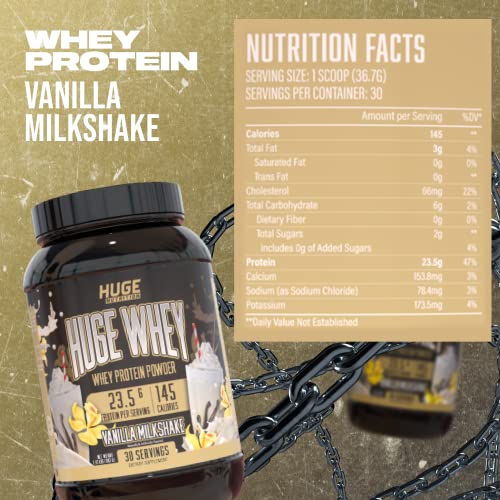 Huge Supplements Vanilla Whey Concentrate - 30 serv