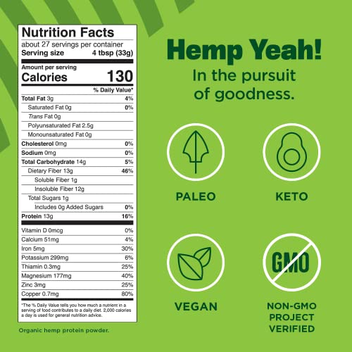 Organic Hemp Max Fiber Protein Powder