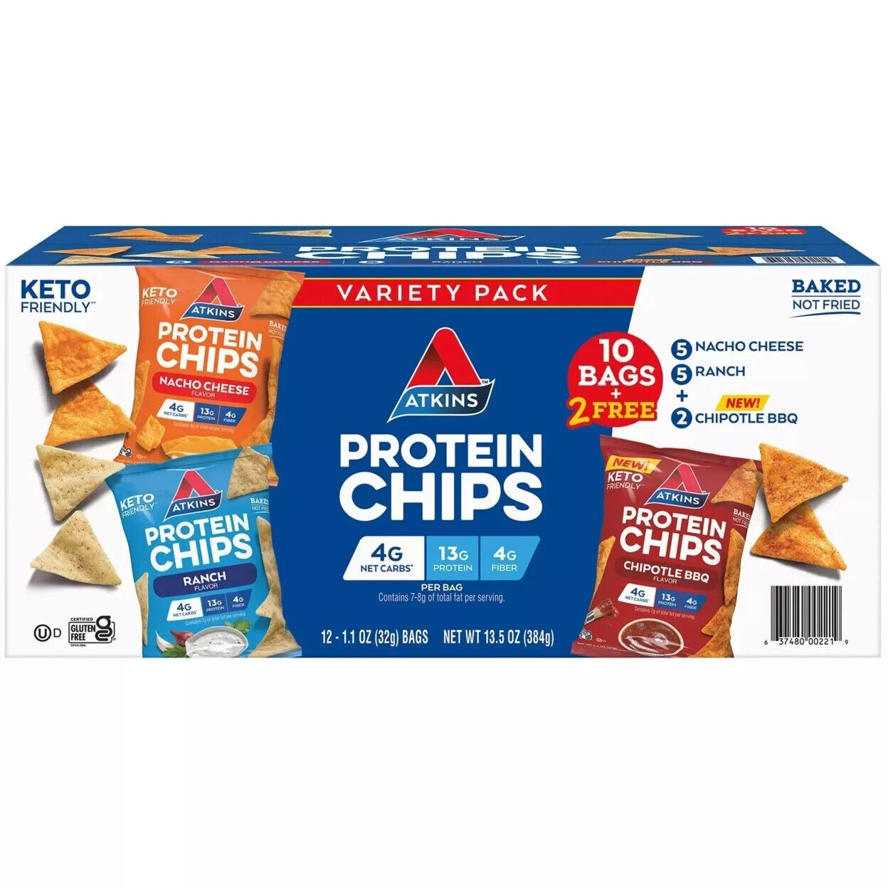 Atkins Keto Protein Chips Variety Pack (12)