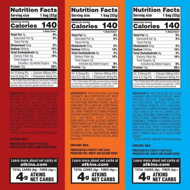 Atkins Keto Protein Chips Variety Pack (12)