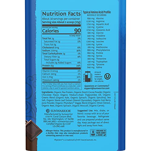 Organic Vegan Protein Powder with BCAA & Greens