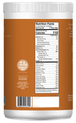 Hemp Protein Powder with Fiber - Non-GMO Verified