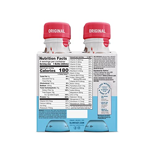SlimFast Original Creamy Milk Chocolate Meal Replacement Shake - 4 Count